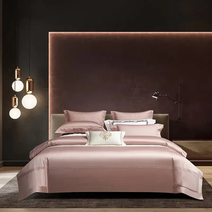 Silver satin egyptian cotton bedding set bedroom luxury 1000tc