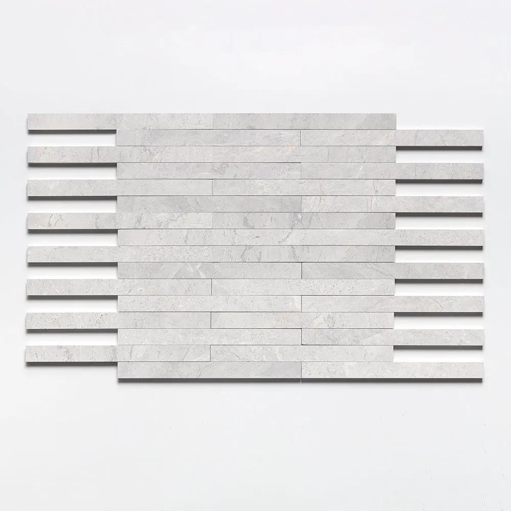 Silver Horizon Fine Textured Plank Marble Tiles 1 9/16x18