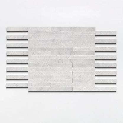 Silver Horizon Fine Textured Plank Marble Tiles 1 9/16x18