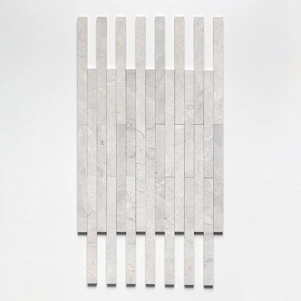 Silver Horizon Fine Textured Plank Marble Tiles 1 9/16x18