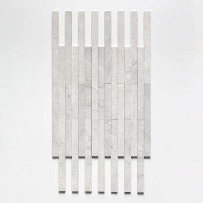 Silver Horizon Fine Textured Plank Marble Tiles 1 9/16x18