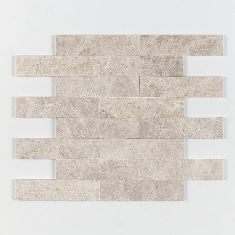 Silver Horizon Honed Subway Marble Tiles 3x12
