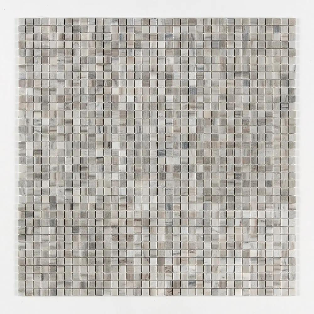 Silver Sky Honed 1x1 Marble Mosaics 12x12