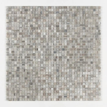 Silver Sky Honed 1x1 Marble Mosaics 12x12