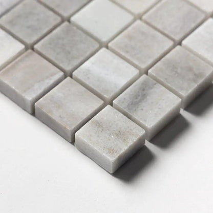 Silver Sky Honed 1x1 Marble Mosaics 12x12