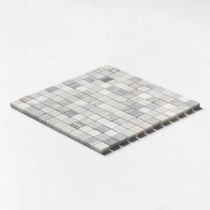 Silver Sky Honed 1x1 Marble Mosaics 12x12