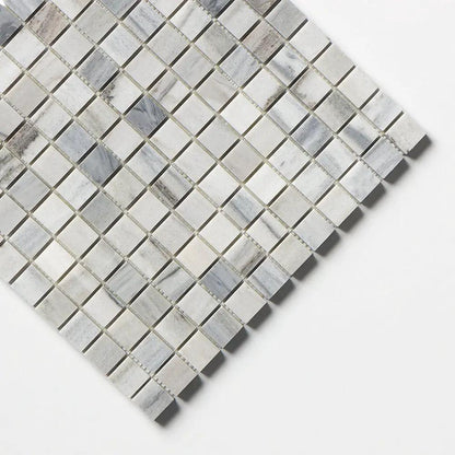Silver Sky Honed 1x1 Marble Mosaics 12x12