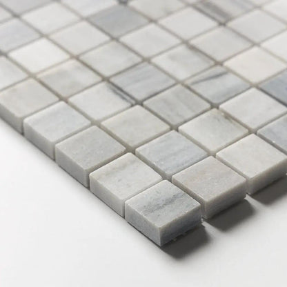Silver Sky Honed 1x1 Marble Mosaics 12x12
