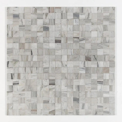 Silver Sky Honed 2x2 Marble Mosaics 12x12