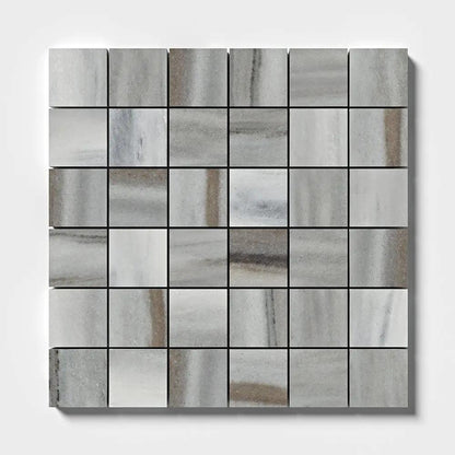 Silver Sky Honed 2x2 Marble Mosaics 12x12