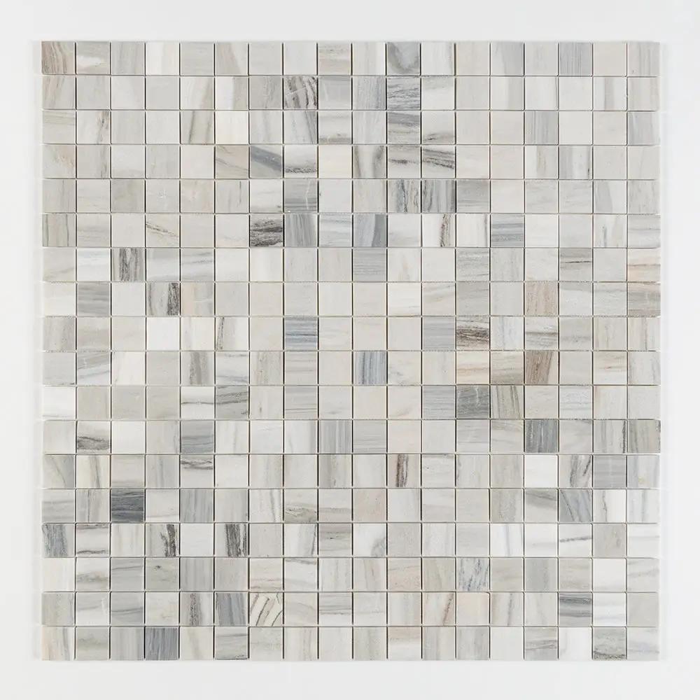 Silver Sky Honed 2x2 Marble Mosaics 12x12