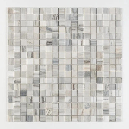 Silver Sky Honed 2x2 Marble Mosaics 12x12