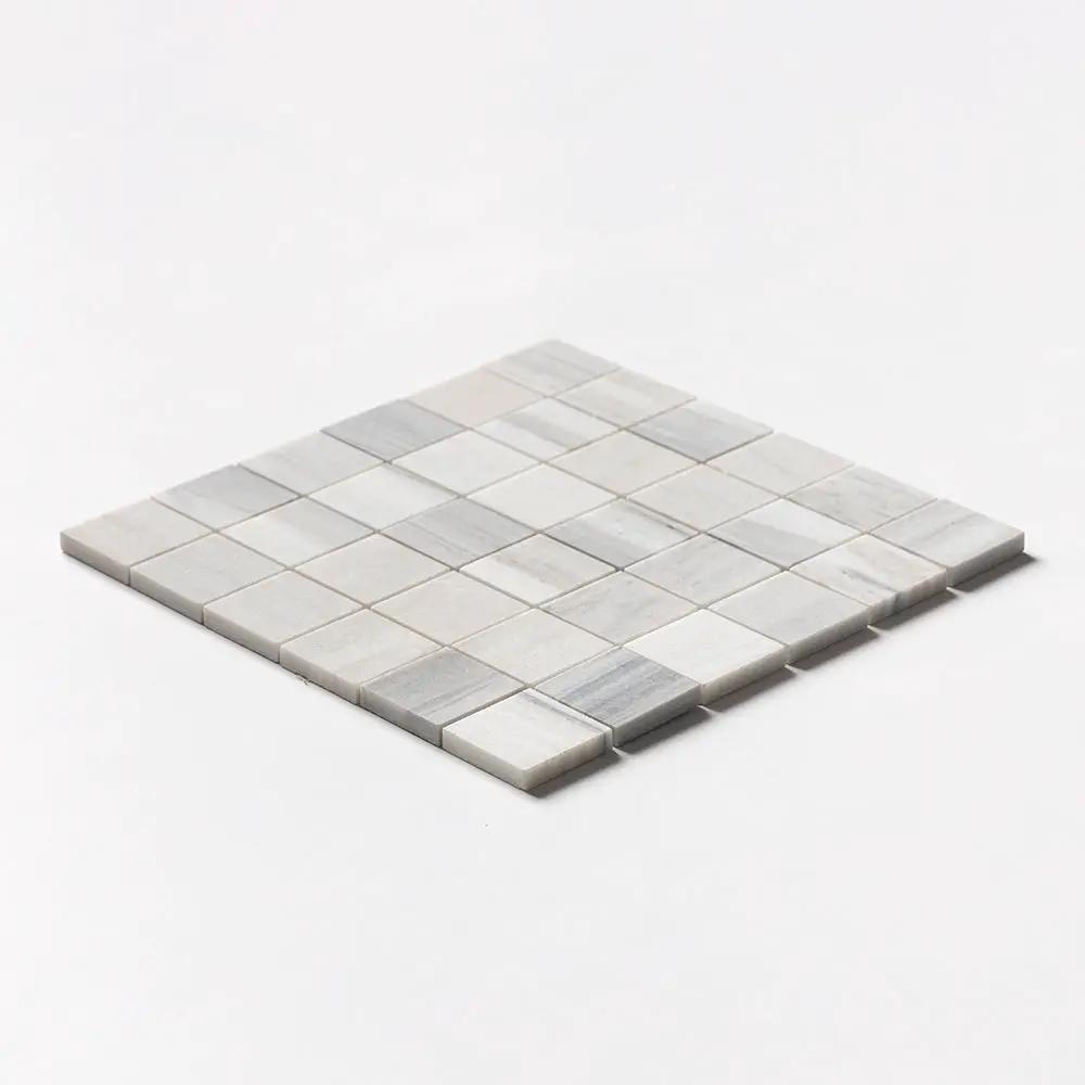 Silver Sky Honed 2x2 Marble Mosaics 12x12