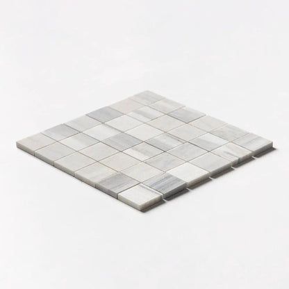 Silver Sky Honed 2x2 Marble Mosaics 12x12
