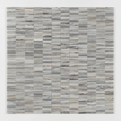 Silver Sky Honed 5/8x3 Marble Mosaics 12x12