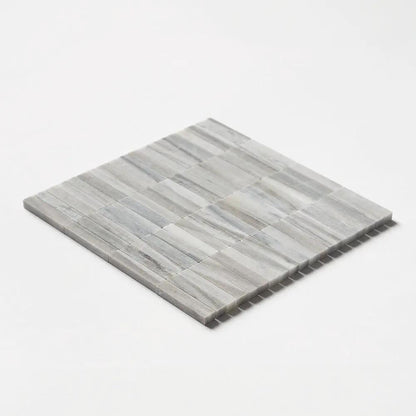 Silver Sky Honed 5/8x3 Marble Mosaics 12x12