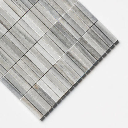 Silver Sky Honed 5/8x3 Marble Mosaics 12x12