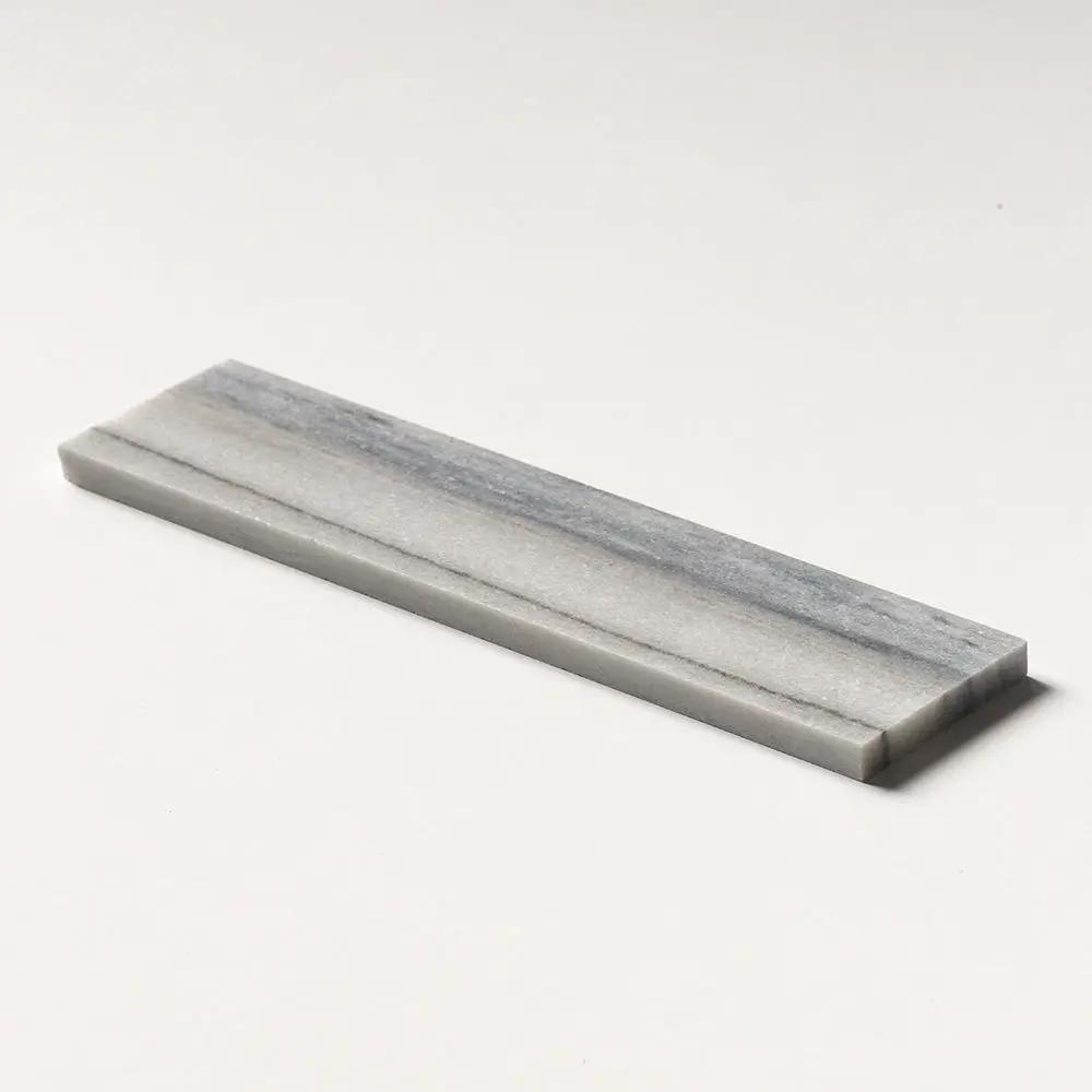 Silver Sky Honed Subway Marble Tiles 3x12