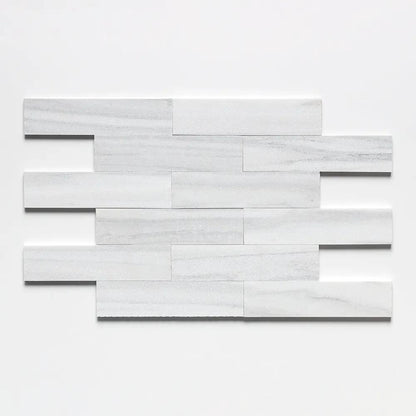 Silver Sky Fine Textured Subway Marble Tiles 3x12