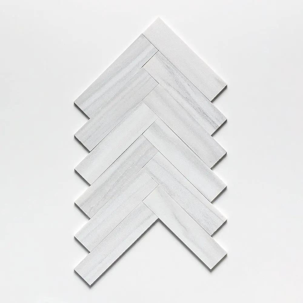 Silver Sky Fine Textured Subway Marble Tiles 3x12