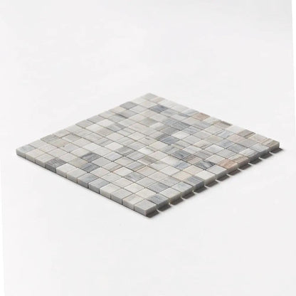 Silver Sky Polished 1x1 Marble Mosaics 12x12