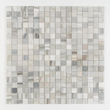 Silver Sky Polished 2x2 Marble Mosaics 12x12