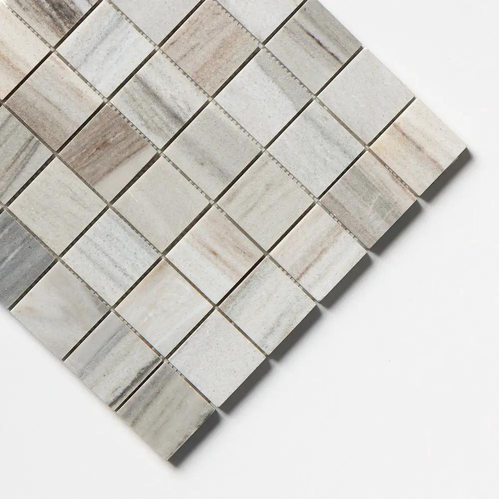 Silver Sky Polished 2x2 Marble Mosaics 12x12