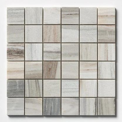 Silver Sky Polished 2x2 Marble Mosaics 12x12