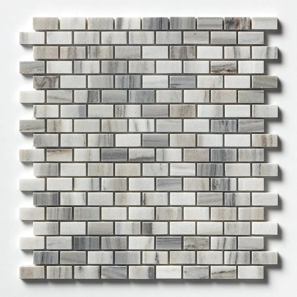Silver Sky Polished 5/8x1 1/4 Marble Mosaics 12x12