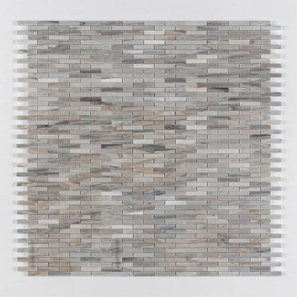 Silver Sky Polished 5/8x3 Marble Mosaics 12x12