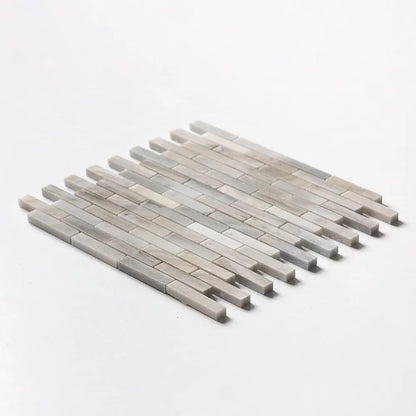 Silver Sky Polished 5/8x3 Marble Mosaics 12x12