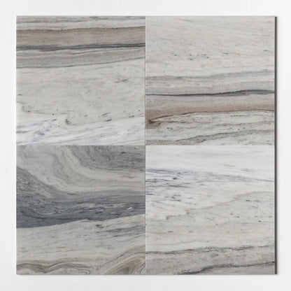 Silver Sky Polished Marble Tiles 18x18