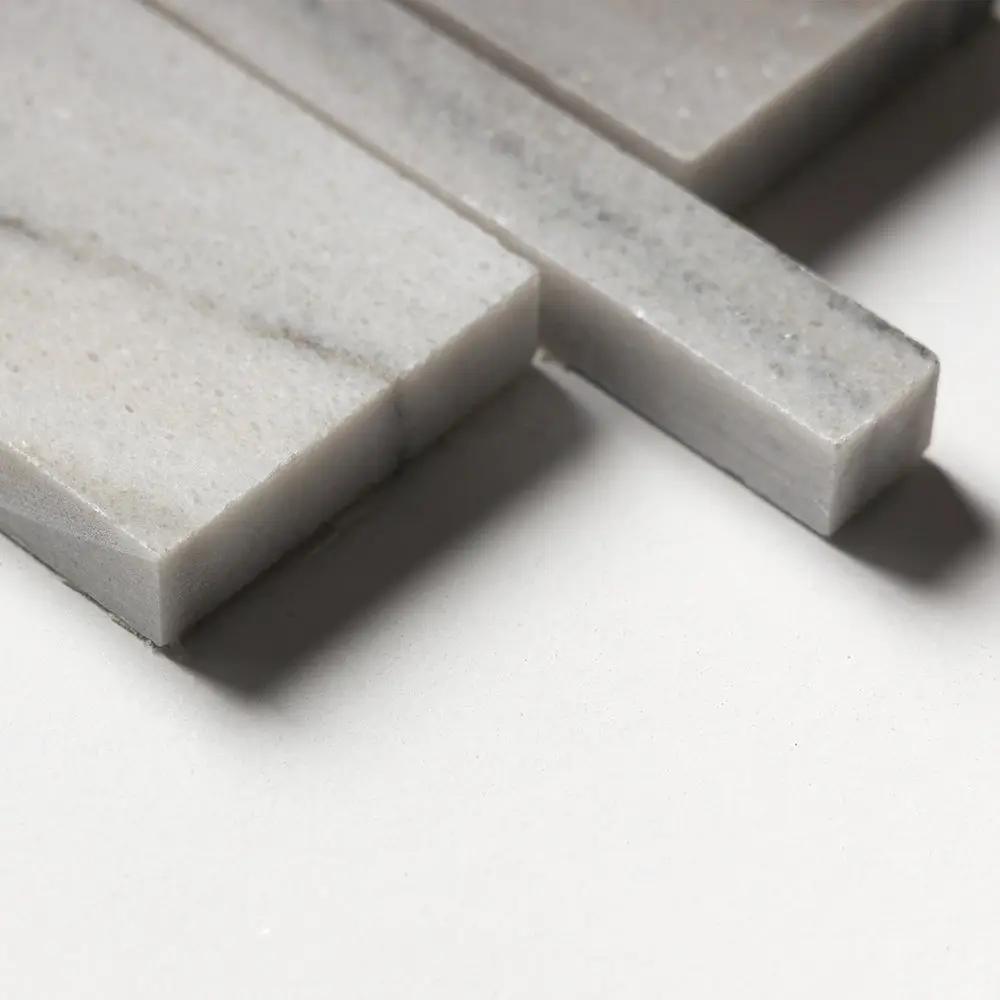 Silver Sky Polished Slides Marble Mosaics 12x16