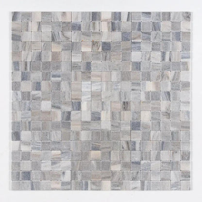 Silver Sky Tumbled 2x2 Marble Mosaics 12x12