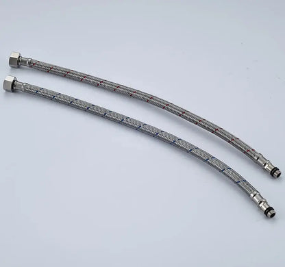 Silver stainless steel faucet plumbing hose for kitchen and bath
