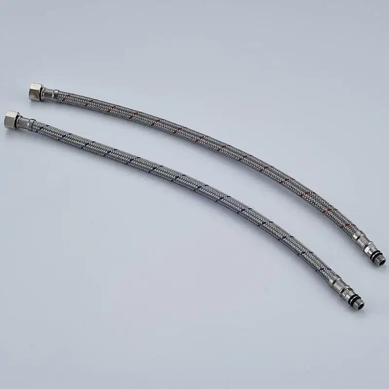 Silver stainless steel faucet plumbing hose for kitchen and bath