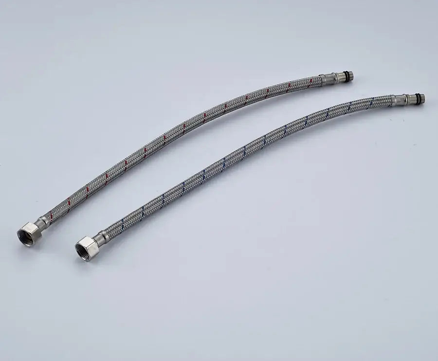 Silver stainless steel faucet plumbing hose for kitchen and bath