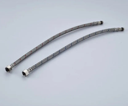 Silver stainless steel faucet plumbing hose for kitchen and bath