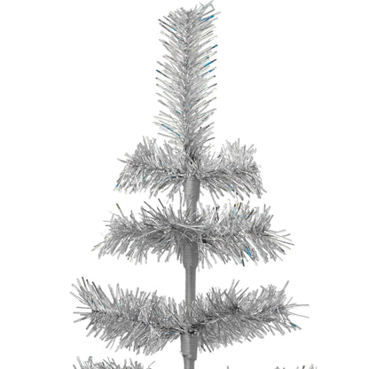 Silver Tinsel Christmas Tree