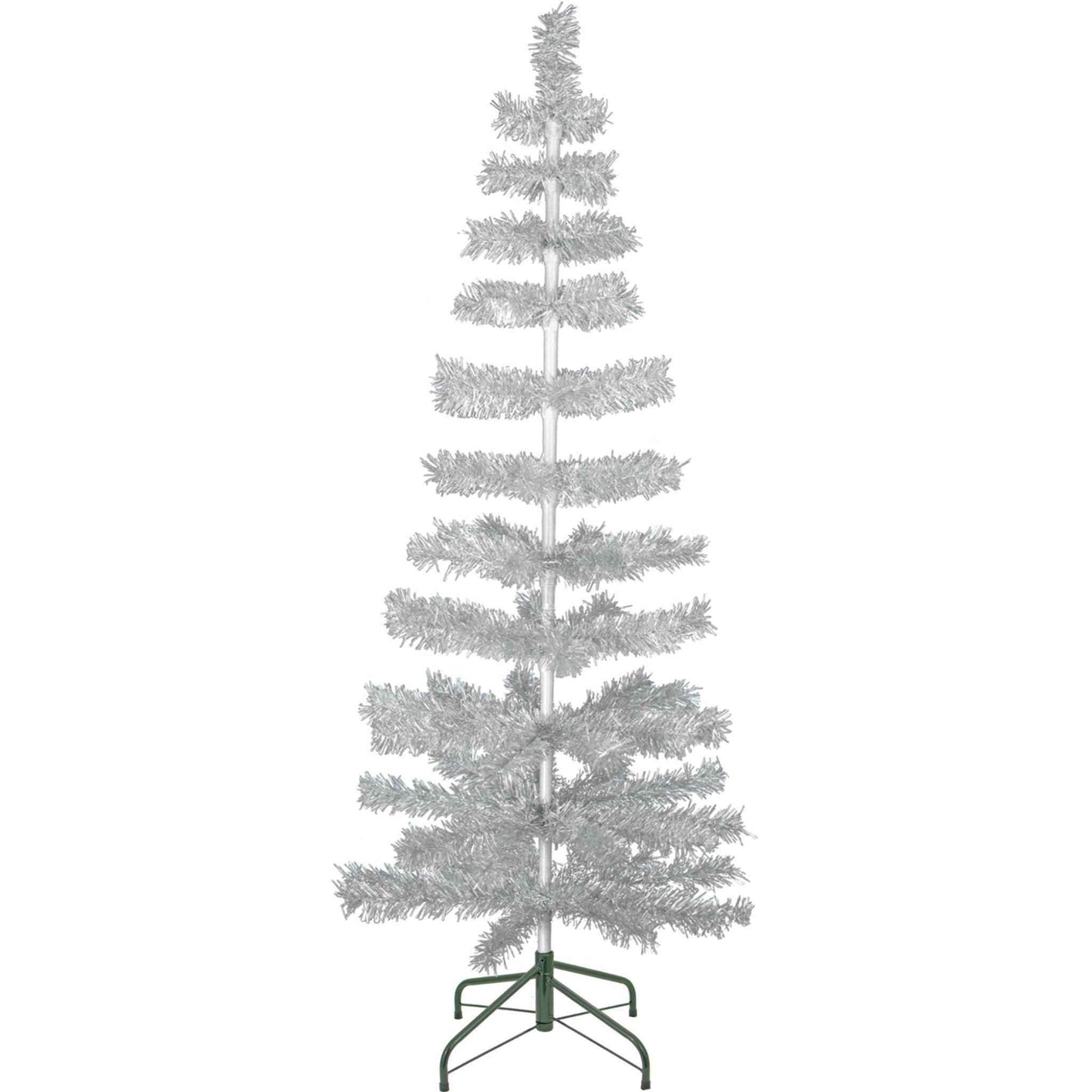 Silver Tinsel Christmas Tree