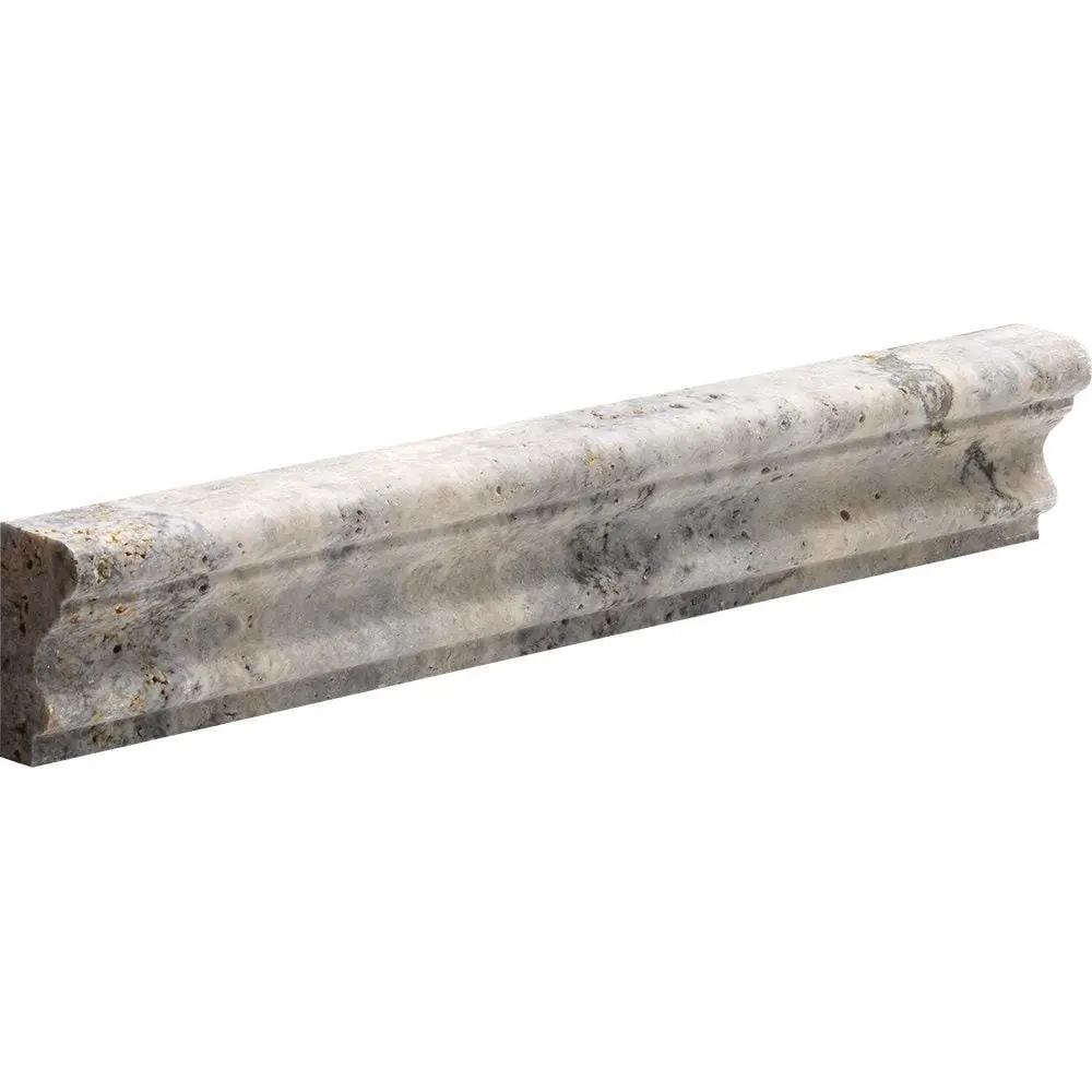 Silver Horizon Honed Filled Andorra Travertine Moldings 2x12