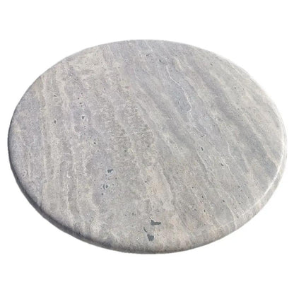 Travertine Round Coffee Table 36x16 inch - Silver Vein Cut Honed