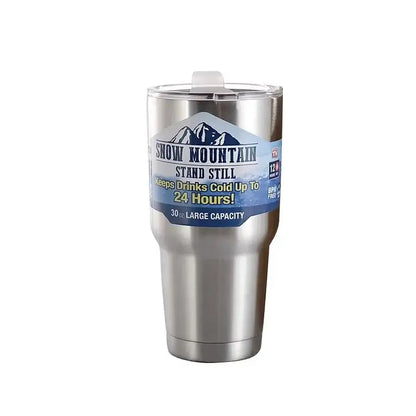 Silver & white freeze thermos insulated kitchen tumbler set