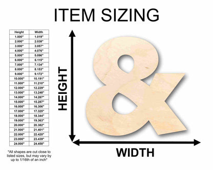Unfinished Wood Block Symbol And - Craft - up to 46" DIY