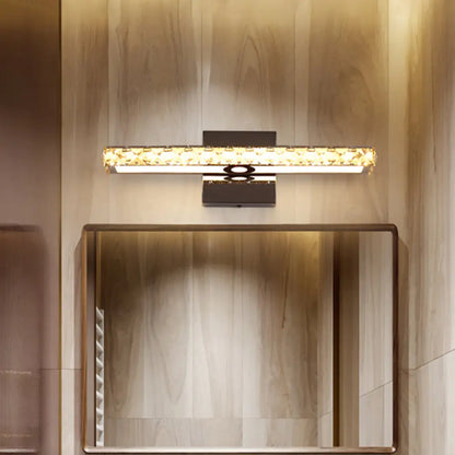DecorBites™ Simple Crystal LED Vanity Wall Light - Sleek Chrome Wall Mounted Lighting