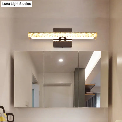 DecorBites™ Simple Crystal LED Vanity Wall Light - Sleek Chrome Wall Mounted Lighting