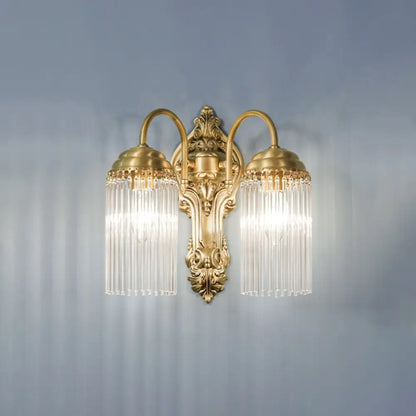 DecorBites™ Simple Crystal Rod Wall Mount Light - Gold Sconce for Corridor