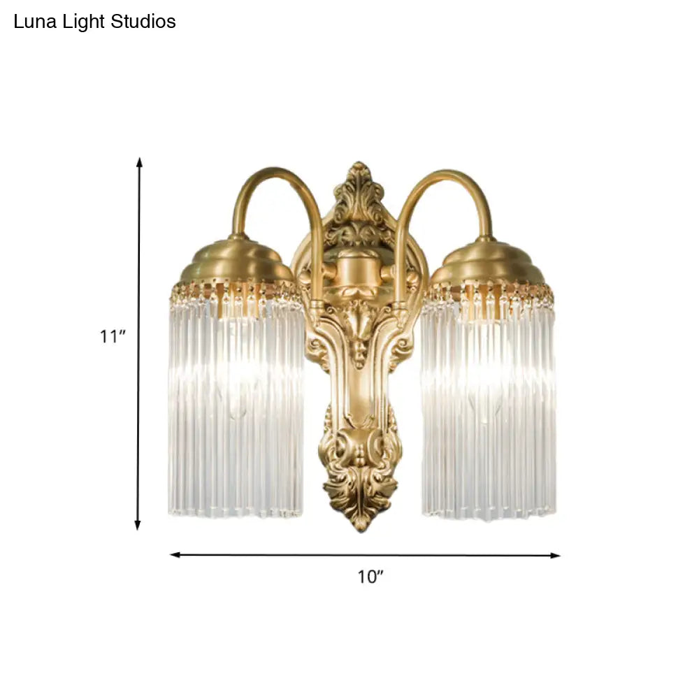 DecorBites™ Simple Crystal Rod Wall Mount Light - Gold Sconce for Corridor