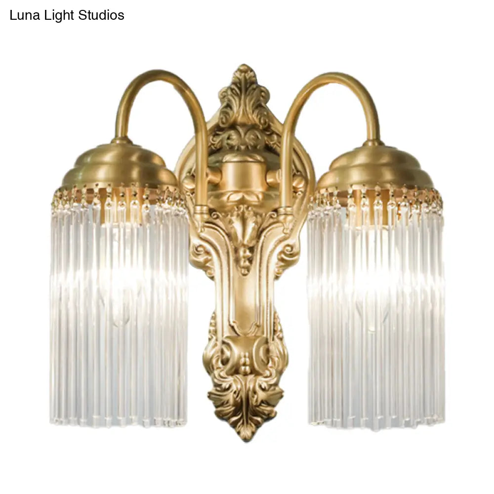 DecorBites™ Simple Crystal Rod Wall Mount Light - Gold Sconce for Corridor