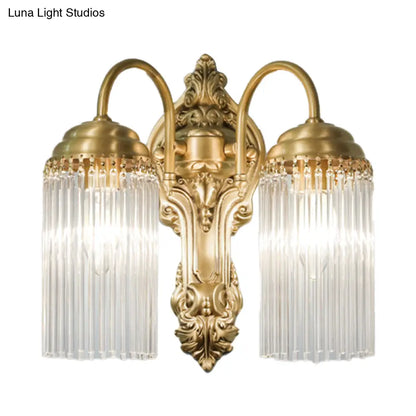 DecorBites™ Simple Crystal Rod Wall Mount Light - Gold Sconce for Corridor